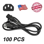 Lot Of - 100 Ac Power Cord Cable Desktop Monitor Computer Pc 6FT IEC320. Fixed Price $44.90.