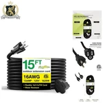 Go Green Power 15FT Heavy-duty Outdoor Extension Cord Moisture Resistant Black. Fixed Price $20.99.