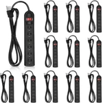 *new* 12-PACK Kanayu 6-OUTLET Power Strip Surge Protector Suppressor. Fixed Price $42.49.