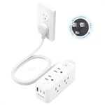 Trond Power Strip With 360 Flat 5 Ft Rotating Plug (2 Usb-c), White. Fixed Price $34.36.