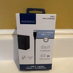Insignia 45W Gan Usb-c Wall Charger Black Foldable Plug 6.6 Ft Braided Cable. Fixed Price $9.95.