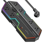 4000J Surge Protector 6-SOCKET Power Strip With Usb Port, 1875W/15A Cord. Fixed Price $39.99.