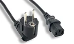 6FT Black European Schuko CEE7/7 To IEC320 C13 Angled Power Cord 16A 250V. Fixed Price $8.64.