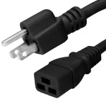 Ac Power Cord 5-15P To C19 Ft, 15A/125V 14 Awg Iron Box # IBX-4923-03M. Fixed Price $7.16.