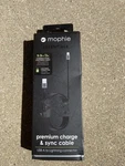 Iphone Cable Cord Mophie Essentials 9.9 Ft 2-IN-1 Charge & Sync Apple. Fixed Price $9.99.