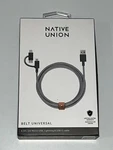 Native Union Belt Cable 6.5' Usb-c/lightning/micro To Mfi-certified Zebra. Fixed Price $12.55.