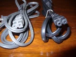 Lot Of Three (3) Square/round Plug Ac Cords, 2 Used (5'0" & 6'9"), New (15'0"). Fixed Price $15.00.