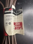 Cooper 20' Brown Extension Cord Indoor Residential (3 Pk). Fixed Price $18.00.