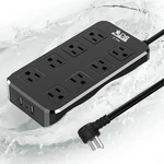 Qiyuan IPX6 Waterproof Outdoor Power Strip, Surge Protector With 8 Outlets & 3. Fixed Price $57.45.