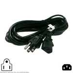 Cable Ac Power Cord Nema 5-15P Iec C13 Pc Computer 25FT 18AWG Yfc SF-31 SF-82S. Fixed Price $7.40.