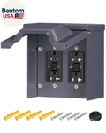 Outdoor Outlet Box With Dual 20 Amp Wrtr Gfci Receptacles, Waterproof Gang. Fixed Price $55.28.