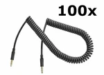 Lot Of 100 New 3.5MM Male Stereo 9-FT Coiled Audio Auxilary Cables NS-MAUX9. Fixed Price $94.95.