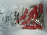 Bag Of 10, Pomona 2240-2 Red Alligator Test Clip Banana Jack With Insulator. Fixed Price $12.50.