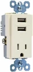 Pass & Seymour Legrand TM8-USBLACC6 Charger / Outlet, Light Almond Tamper. Fixed Price $10.00.