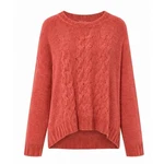 American Eagle Chenille Cable Knit Sweater Terracotta Red Xl High Low Hem. Fixed Price $12.74.