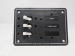 Blue Sea 8025 Power Distribution Panel 12V Dc 3 Pos Backlit Custom, Used. Fixed Price $180.00.