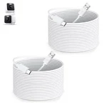 Smays 2-PACK 16FT Power Cable For Wyze Duo Cam Pan, V4 White. Fixed Price $21.04.
