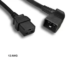 Kentek 6 Ft 12 Awg Ac Power Cord Angled C20 To C19 20A/250V Sjt Pdu/ups. Fixed Price $30.71.