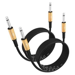 Guitar Cable 10 Ft Black 2 Pack, Stage Electric Instrument Bass Amp Cord. Fixed Price $25.95.