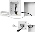 In-wall Tv Cable Concealer Kit With Recessed Power Triple Outlet, 9FT Cord, An. Fixed Price $75.84.