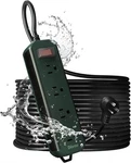 Outdoor Waterproof Power Strip W/50FT Extension Cord, Surge Protector, 4 Outlets. Fixed Price $34.19.
