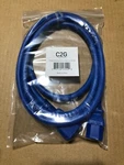 New - C2G 6' Power Cable Extension Cord C14 To C13 Female 14AWG Blue. Fixed Price $7.50.