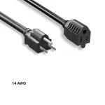 Kentek 50' 14 Awg Power Extension Cable Nema 5-15P To 5-15R 15A/125V Sjt Black. Fixed Price $64.44.