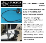 Flat Line Release Clip - Easy Cinch Strap Adjustable Tension Trolling. Fixed Price $21.95.