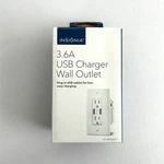 Insignia 3.6A Usb Charger Wall Outlet Charging Station Cables White. Fixed Price $9.95.